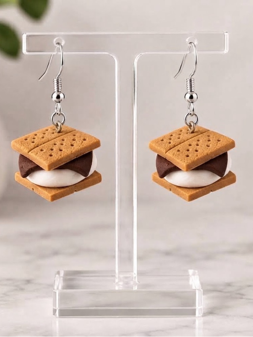 S'mores Dangle Earrings - Handmade